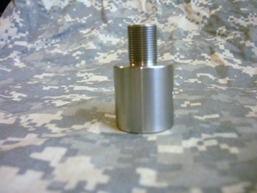 AR-15 Plain Barrel Threaded Barrel Adapter - Bright Stainless