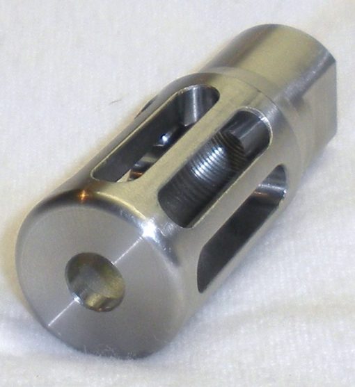 .25 / 6.5mm and smaller Muzzle Brake - Bright Stainless